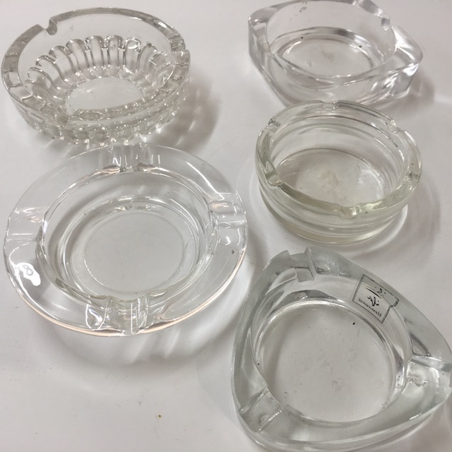 ASHTRAY, Glass - Small Round Assorted Styles
